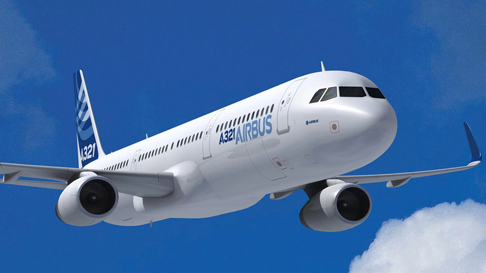 Airbus A380 aterrissando, vista frontal